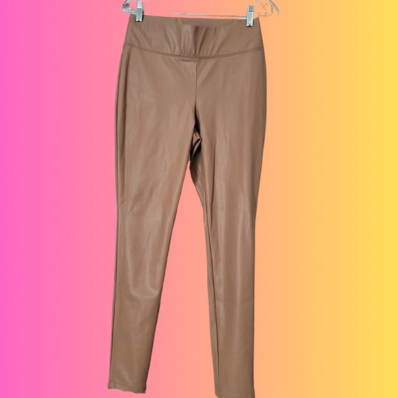 INC FAUX LEATHER SLIP ON LEGGINGS SIZE 6 - Picture 4 of 5